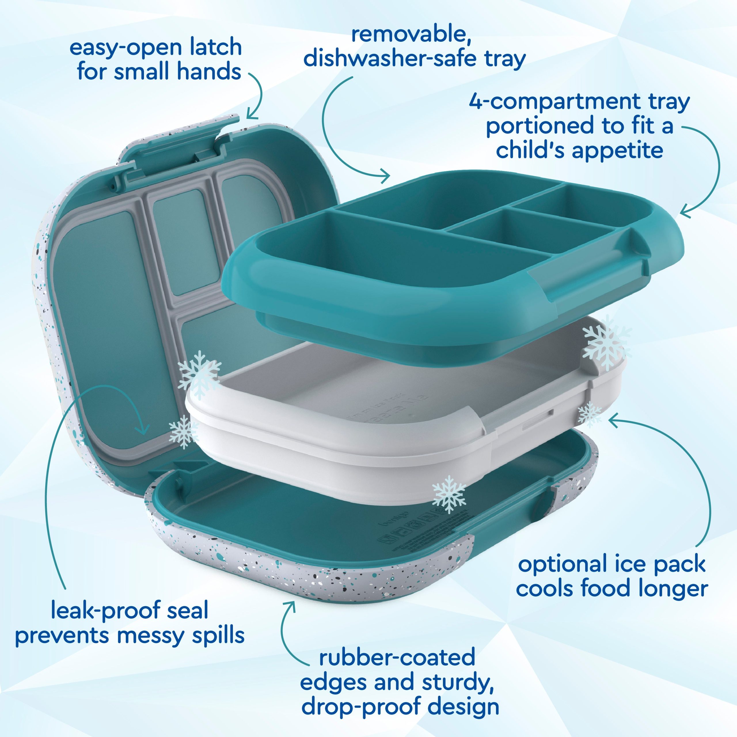 Bentgo Chill Kids Lunch Box & 2 Extra Trays with Lids - Image 13
